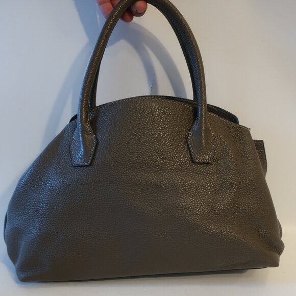 Womens Sundance Brown-Taupe Pebbled Leather Hobo Shoulder Satchel Handbag * - Picture 3 of 11